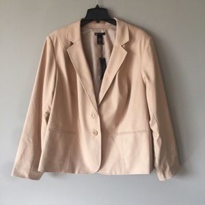 Lane Bryant Blazer Tan Khaki Modern Plus 28